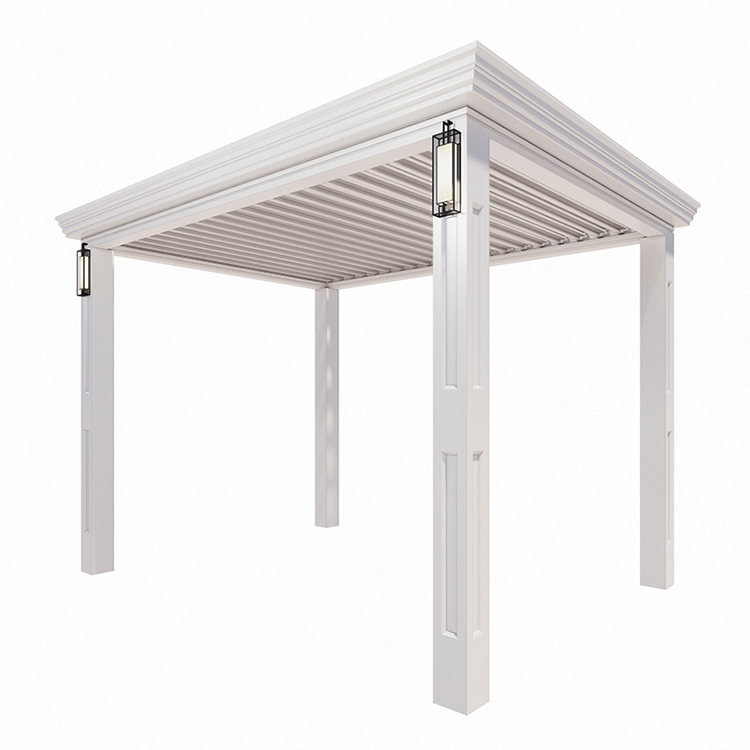Aluminum alloy electric flip louver pavilion