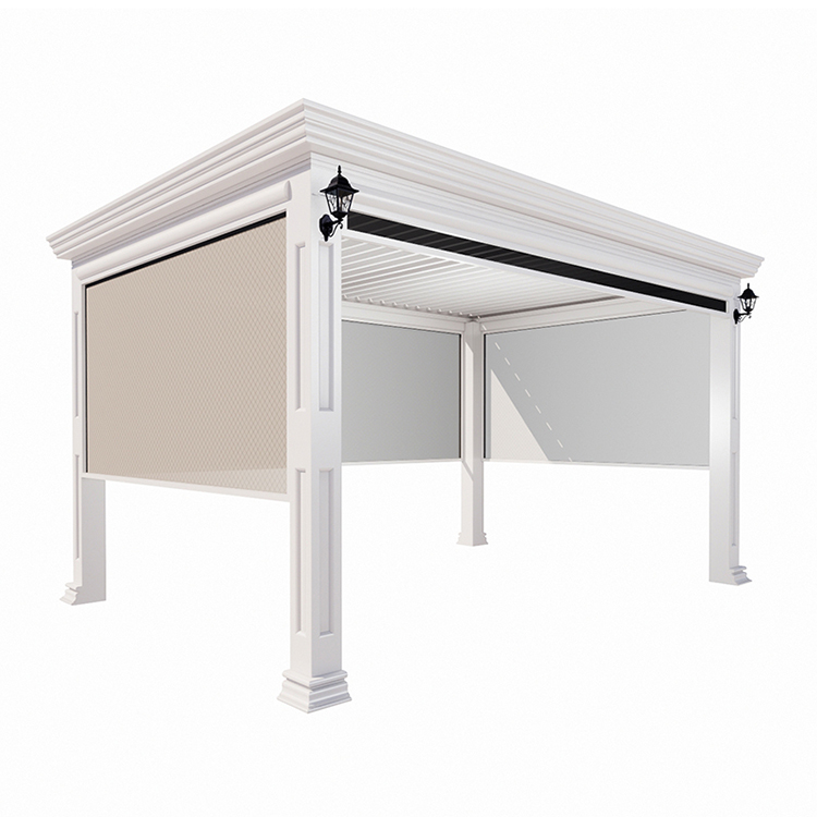 Aluminum alloy electric flip louver pavilion